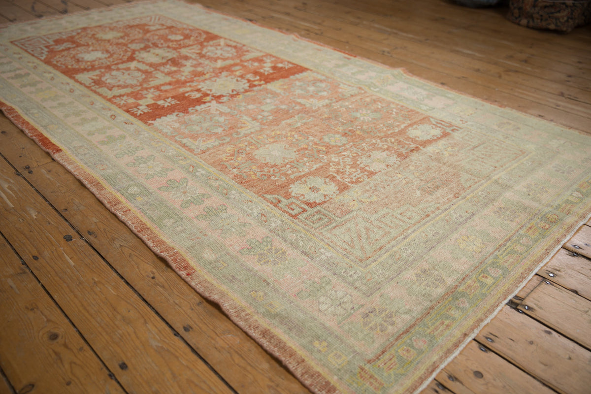 4.5x9.5 Vintage Distressed Khotan Rug Runner