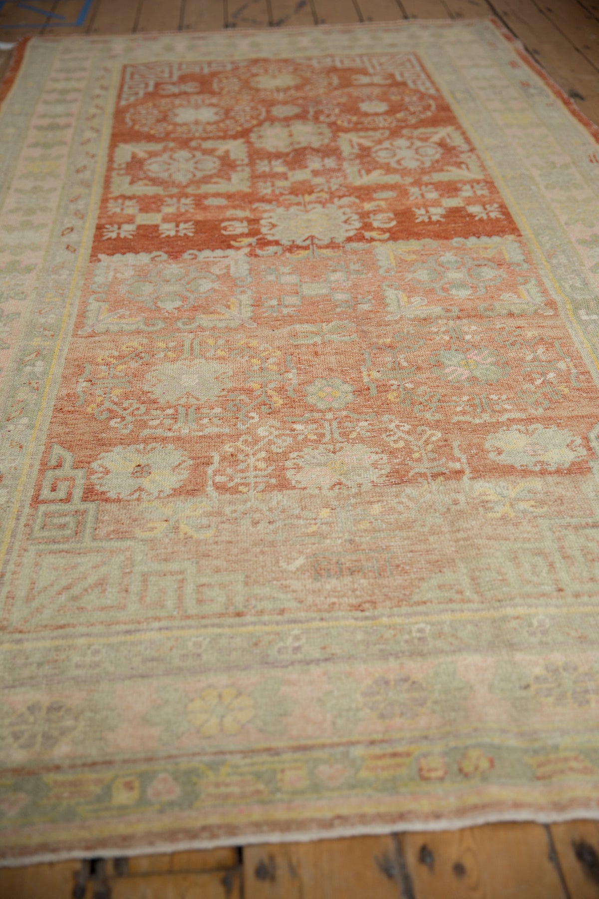 4.5x9.5 Vintage Distressed Khotan Rug Runner