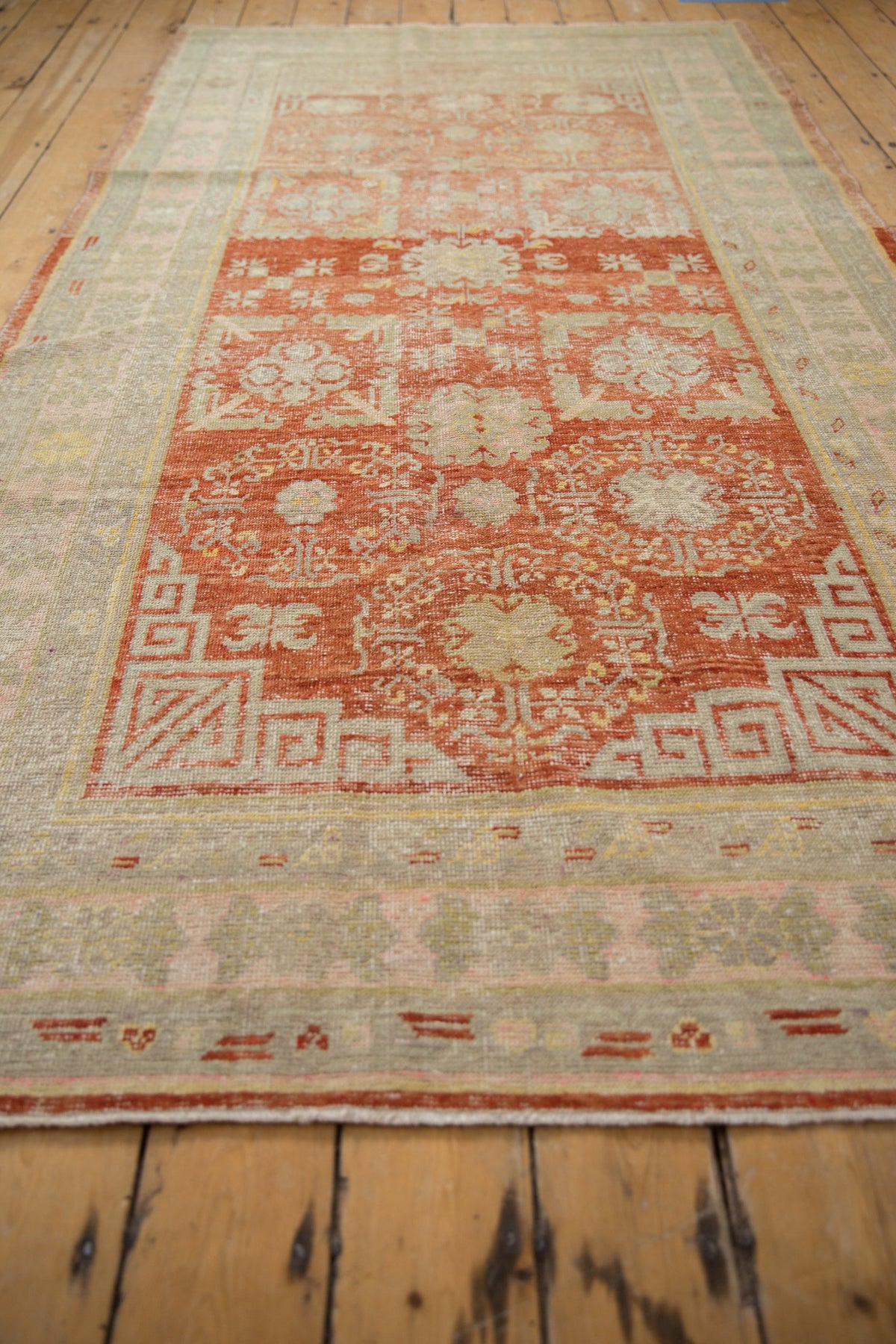 4.5x9.5 Vintage Distressed Khotan Rug Runner