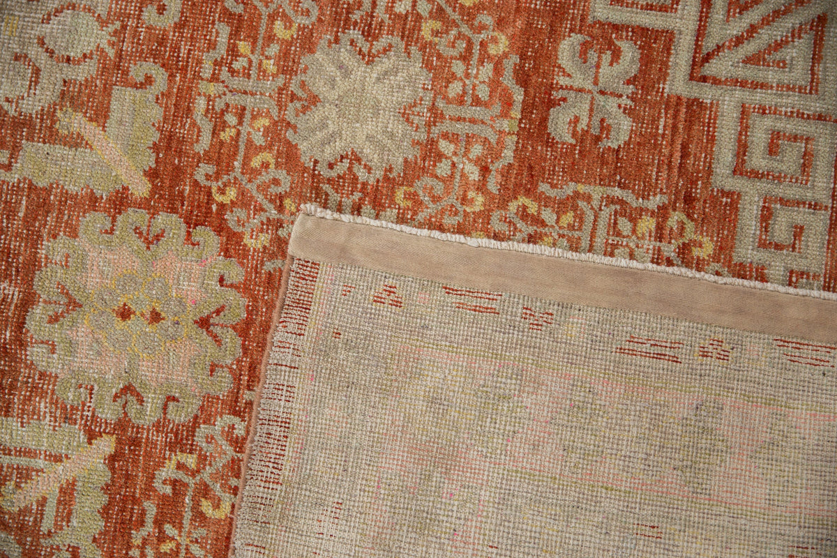 4.5x9.5 Vintage Distressed Khotan Rug Runner