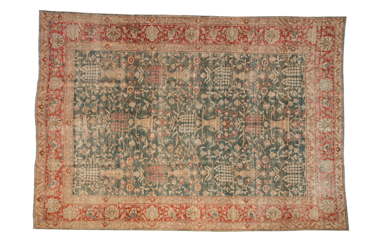 8x11.5 Vintage Distressed Tabriz Carpet