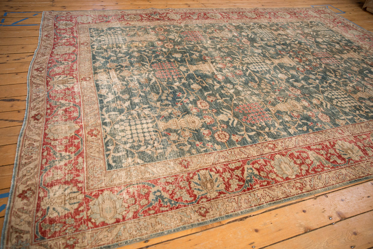 8x11.5 Vintage Distressed Tabriz Carpet