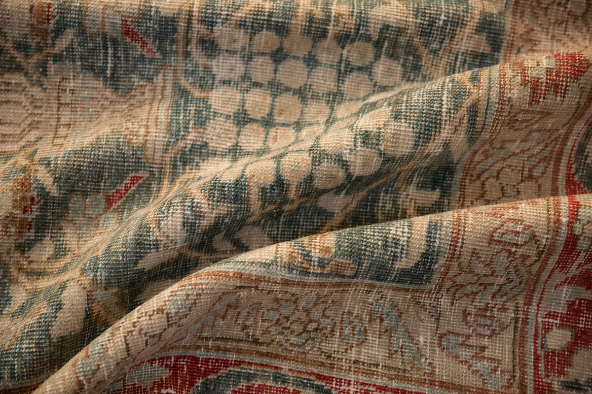 8x11.5 Vintage Distressed Tabriz Carpet