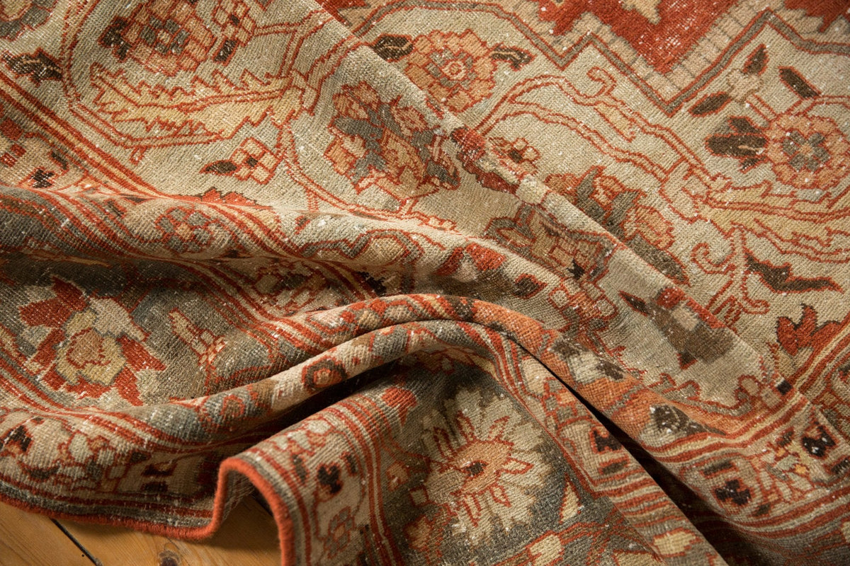 9x11.5 Vintage Distressed Khoy Carpet
