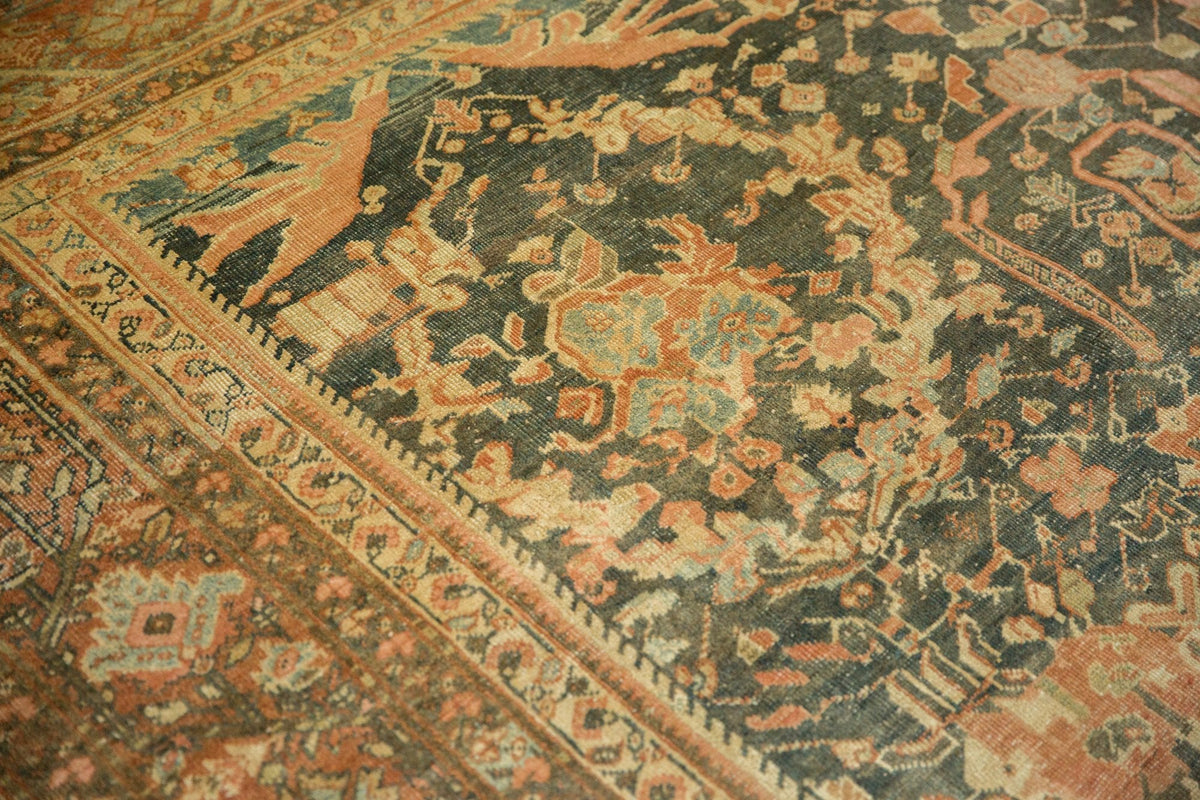 11x15.5 Vintage Distressed Mahal Carpet