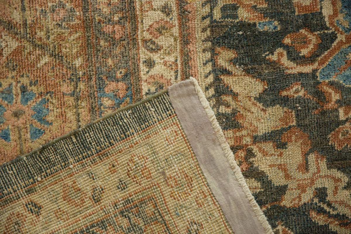 11x15.5 Vintage Distressed Mahal Carpet