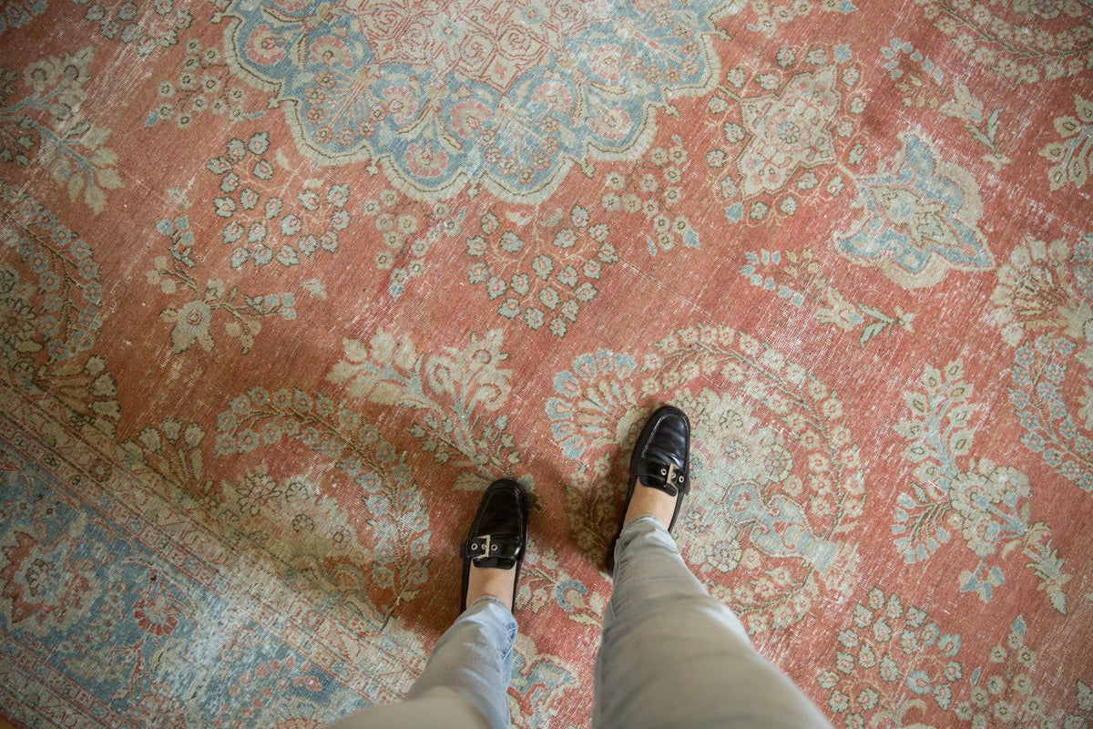 9.5x13.5 Vintage Distressed Mahal Carpet