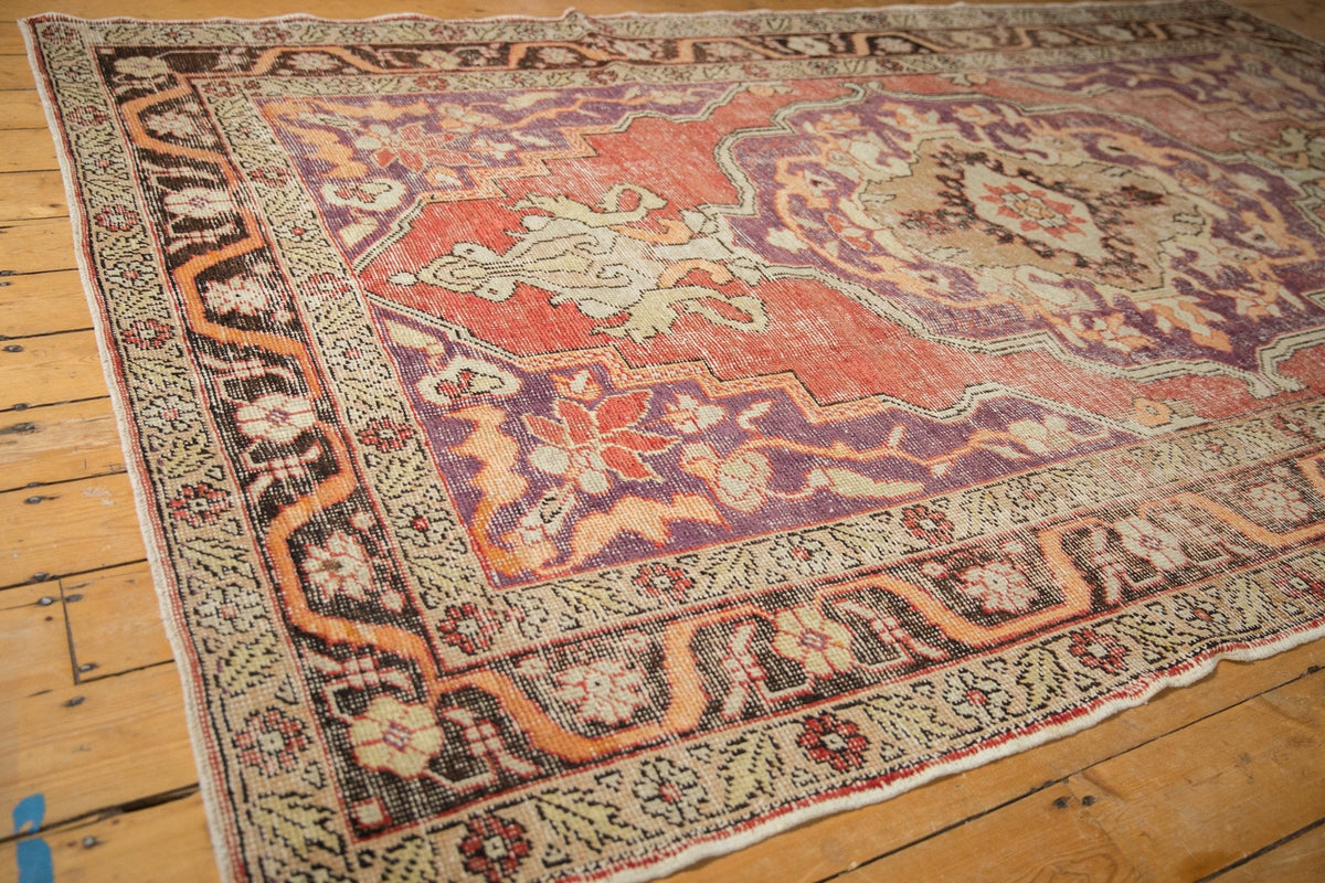 6.5x10.5 Vintage Distressed Oushak Carpet