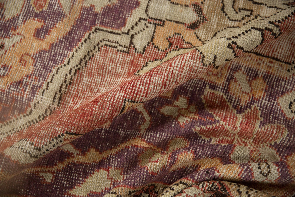 6.5x10.5 Vintage Distressed Oushak Carpet