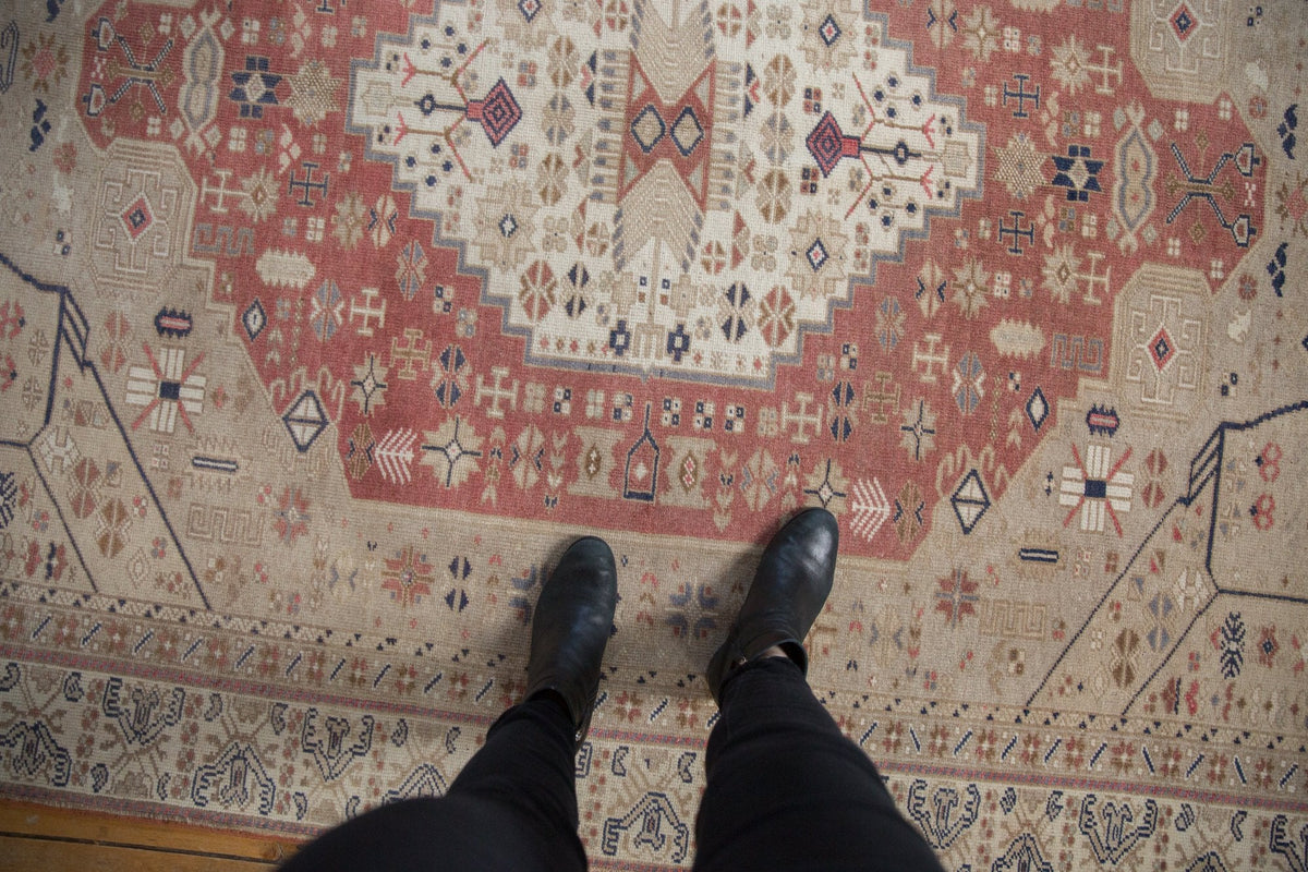 6x9.5 Vintage Distressed Oushak Carpet