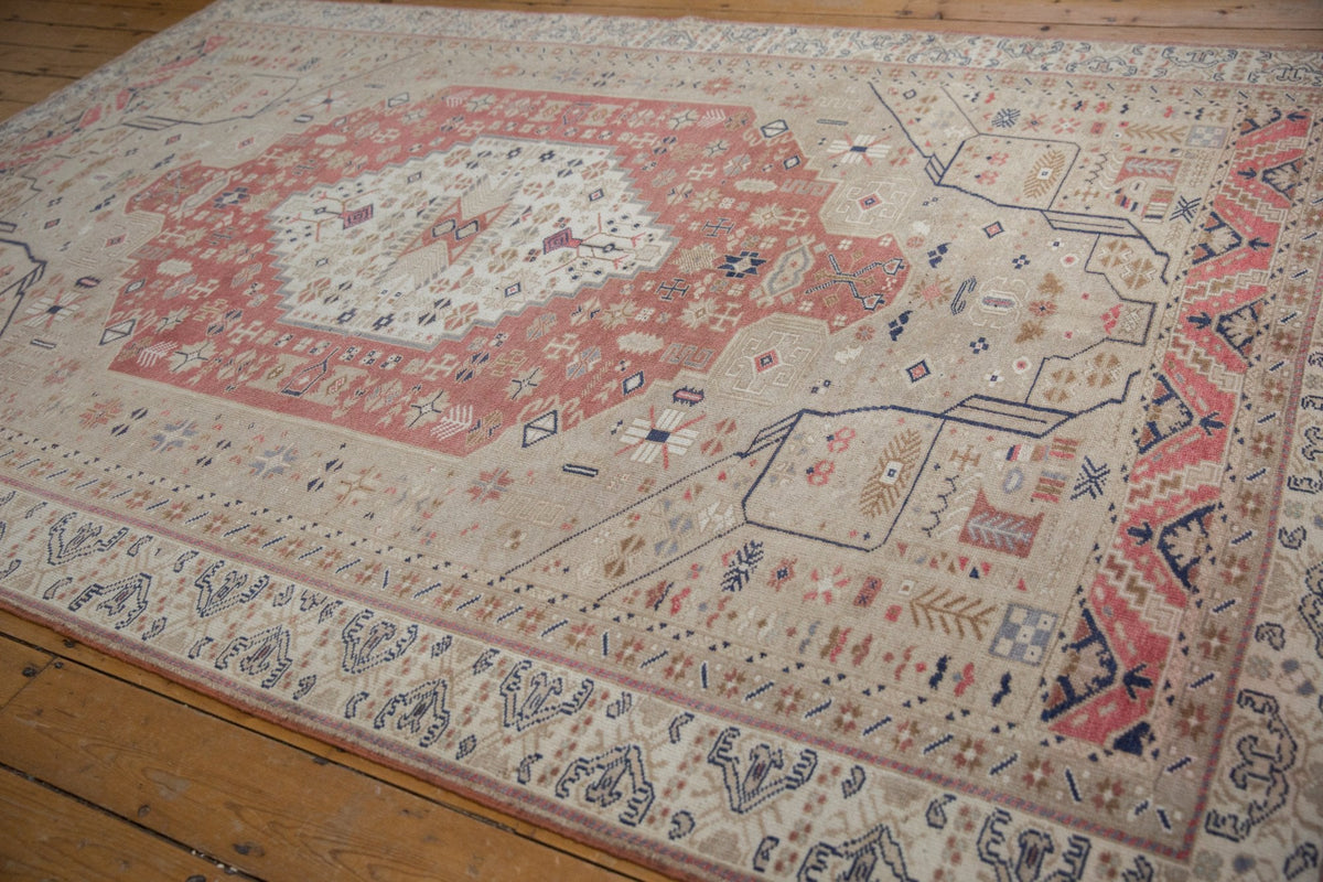 6x9.5 Vintage Distressed Oushak Carpet