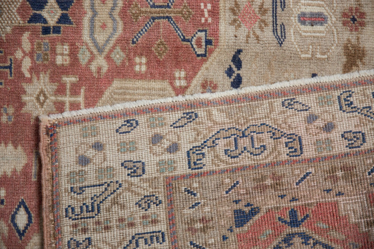 6x9.5 Vintage Distressed Oushak Carpet