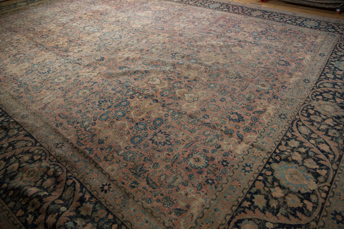 13x18 Vintage Distressed Tabriz Carpet