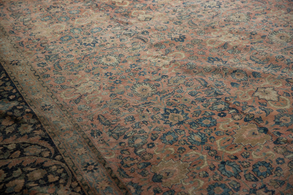 13x18 Vintage Distressed Tabriz Carpet
