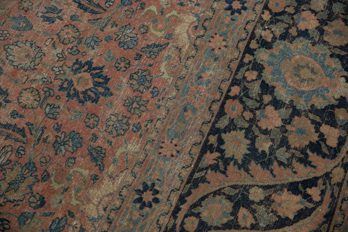 13x18 Vintage Distressed Tabriz Carpet
