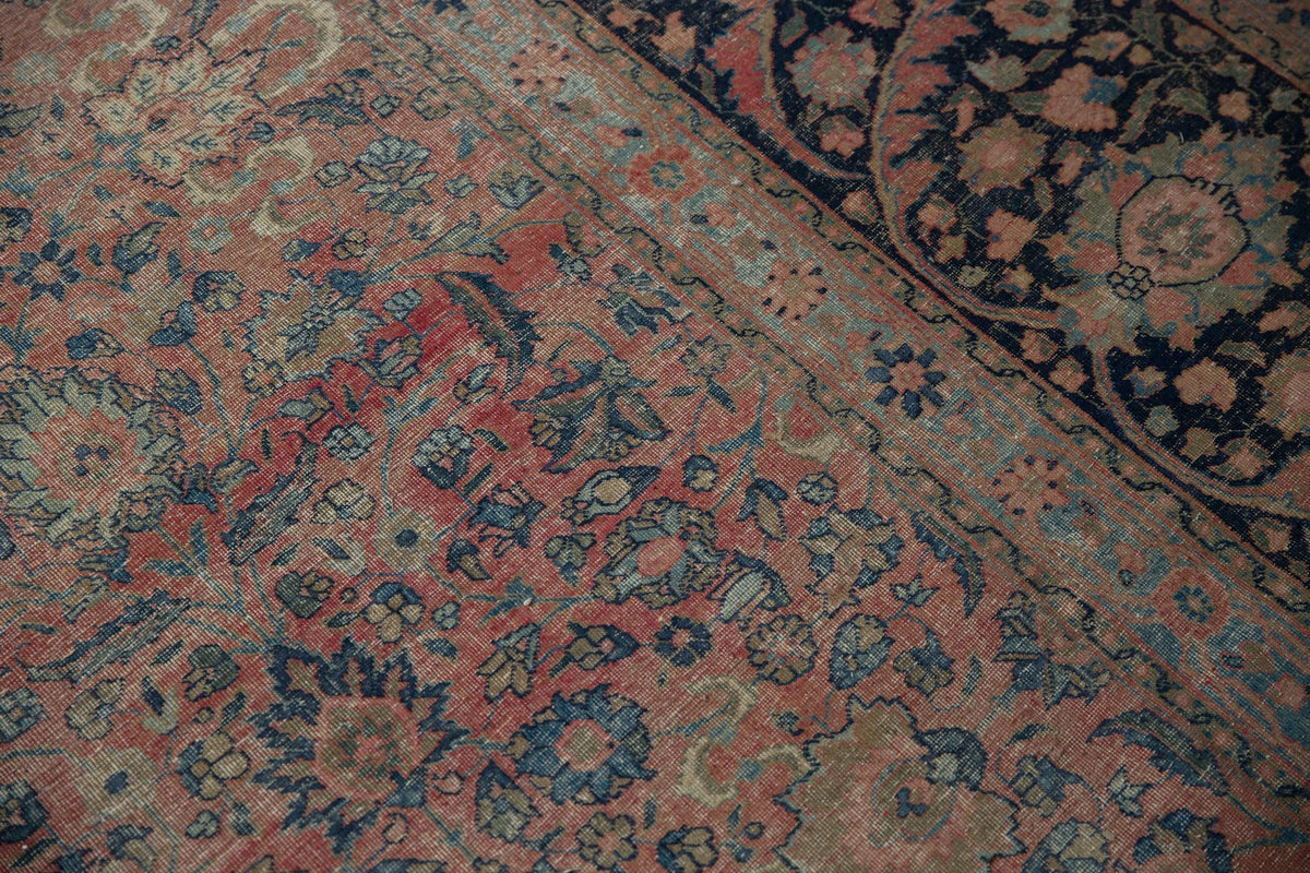 13x18 Vintage Distressed Tabriz Carpet