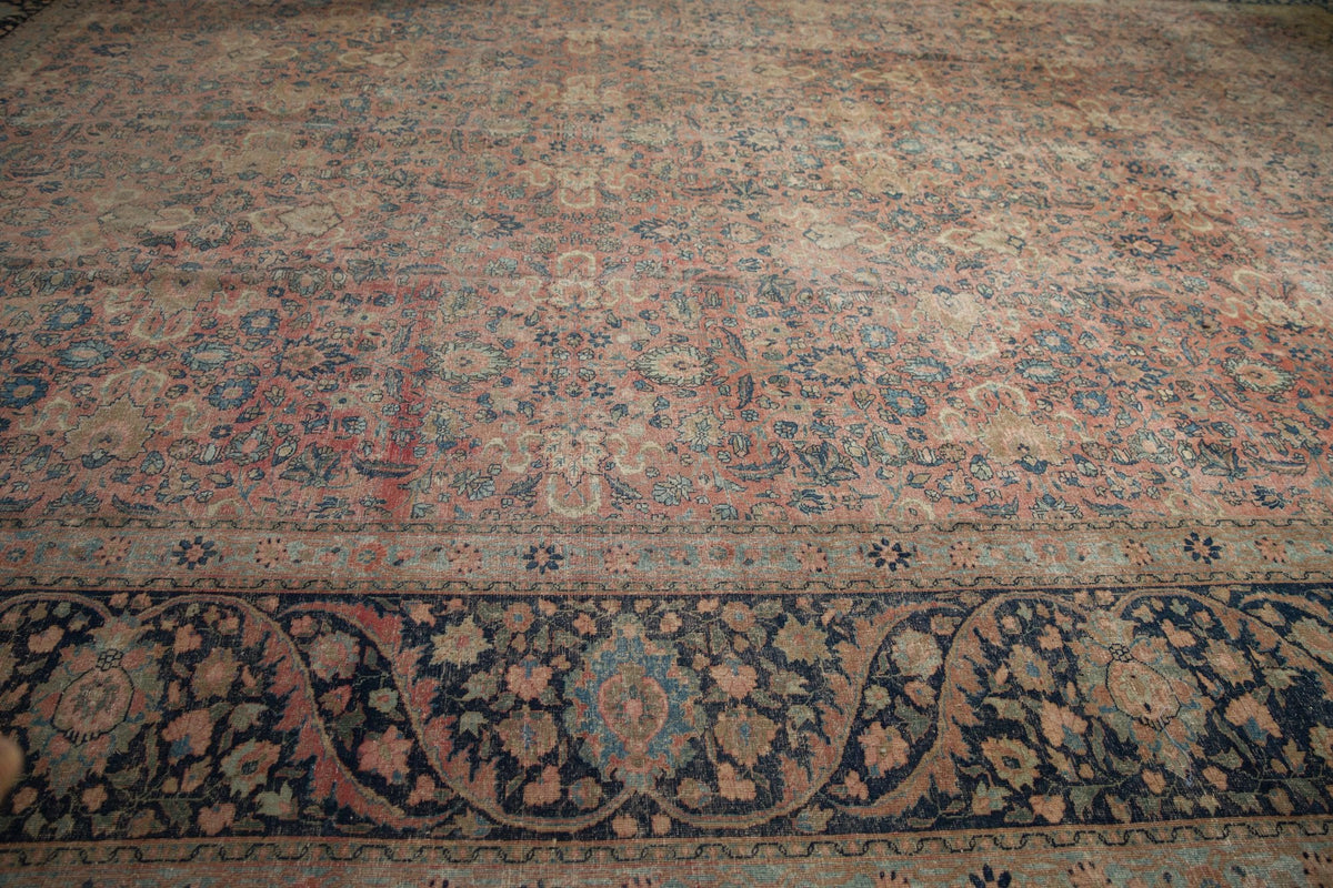13x18 Vintage Distressed Tabriz Carpet