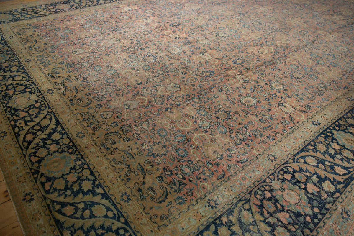 13x18 Vintage Distressed Tabriz Carpet