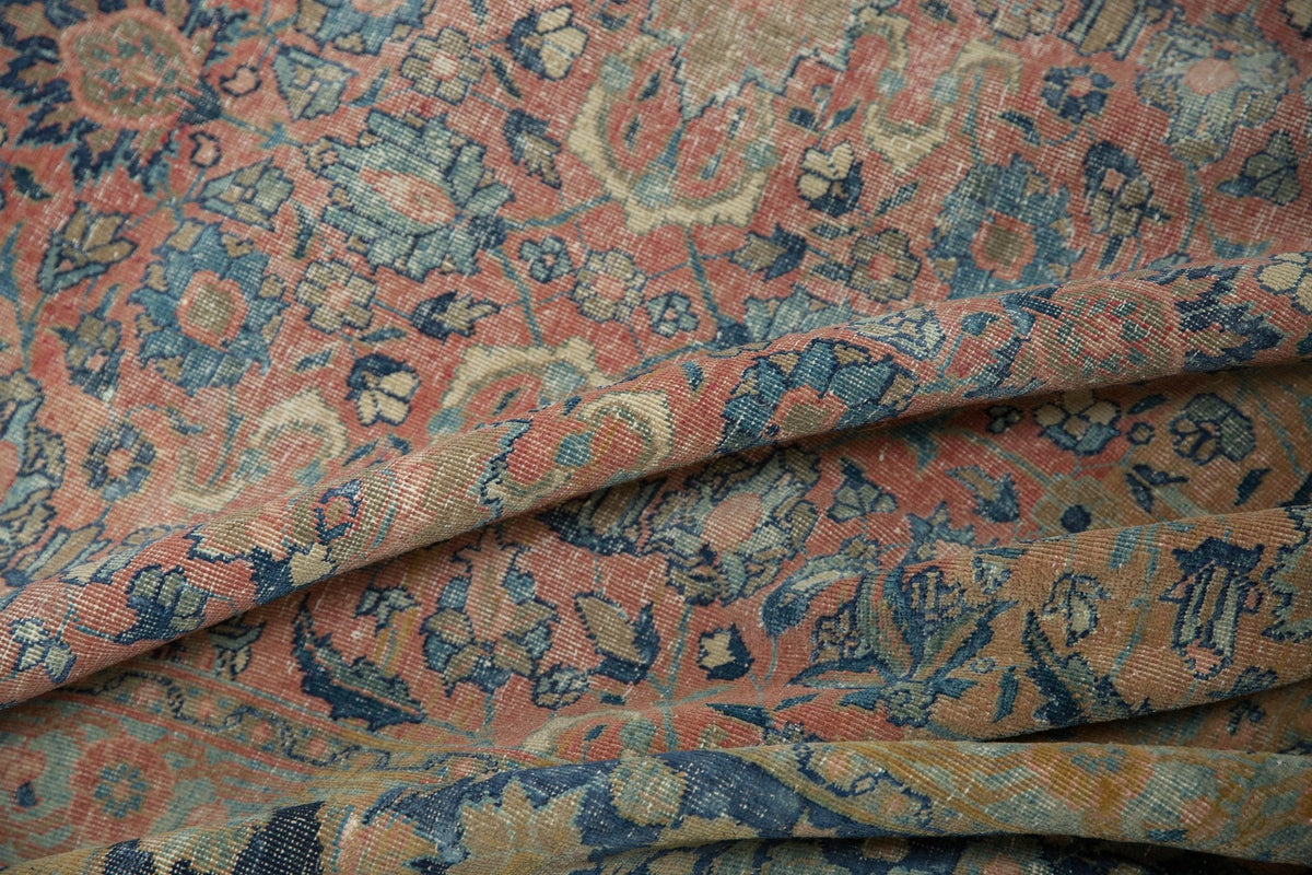 13x18 Vintage Distressed Tabriz Carpet