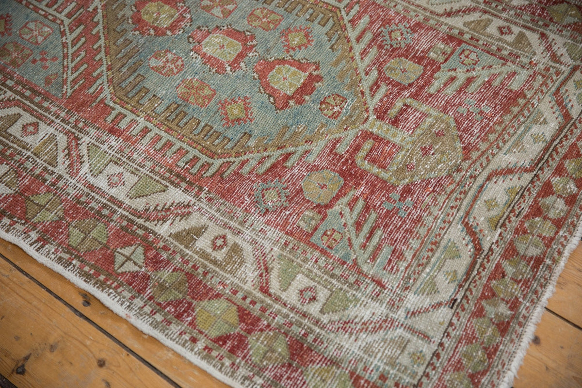 3.5x11 Vintage Distressed Heriz Rug Runner