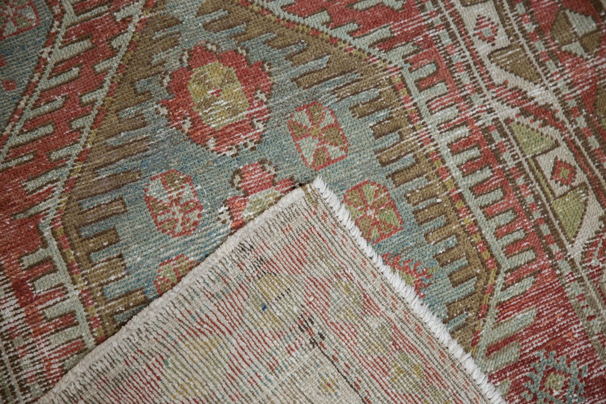 3.5x11 Vintage Distressed Heriz Rug Runner