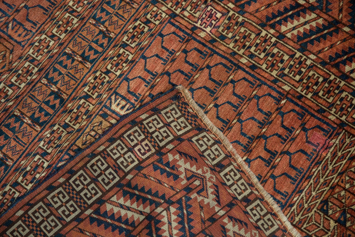 4x5 Antique Turkmen Square Rug