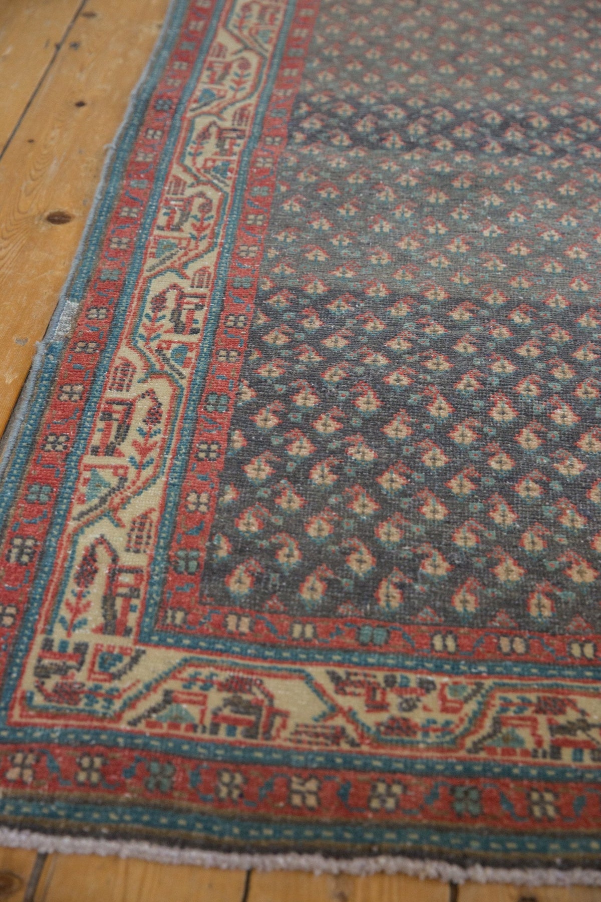 3.5x9.5 Vintage Distressed Serbend Rug Runner