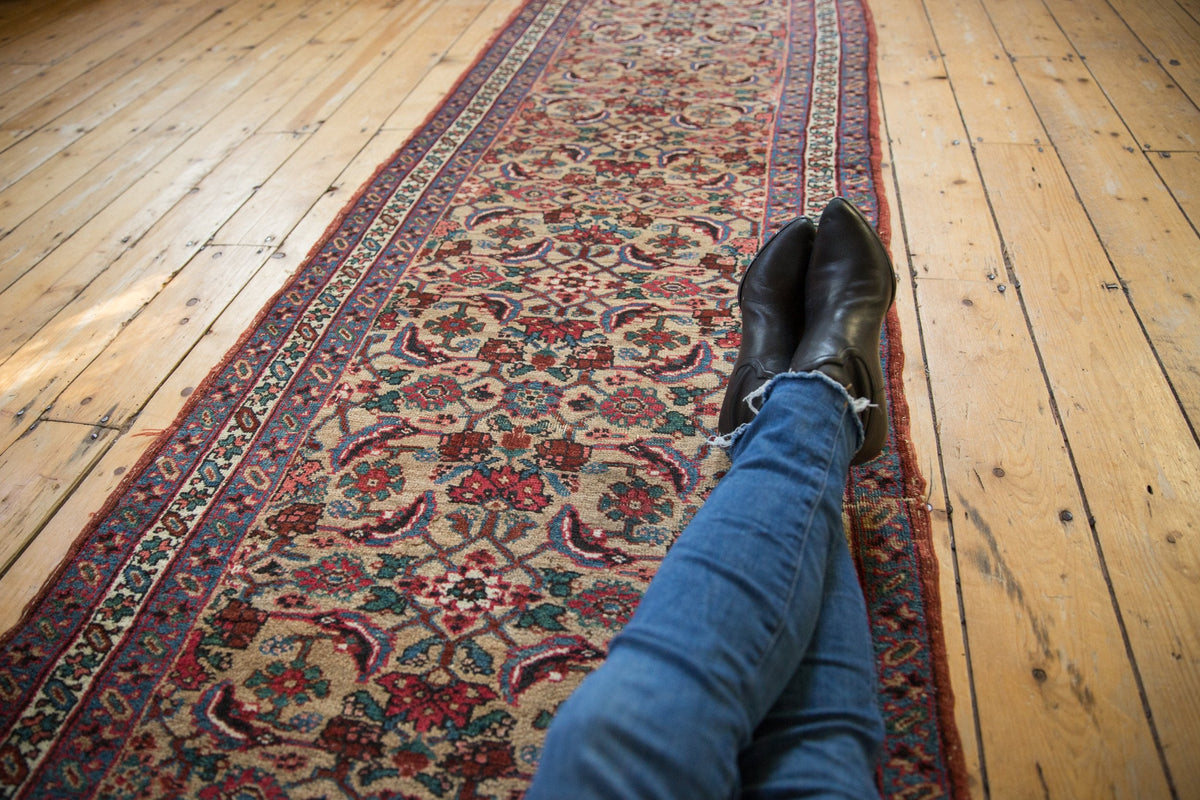 3x14.5 Antique Bijar Rug Runner