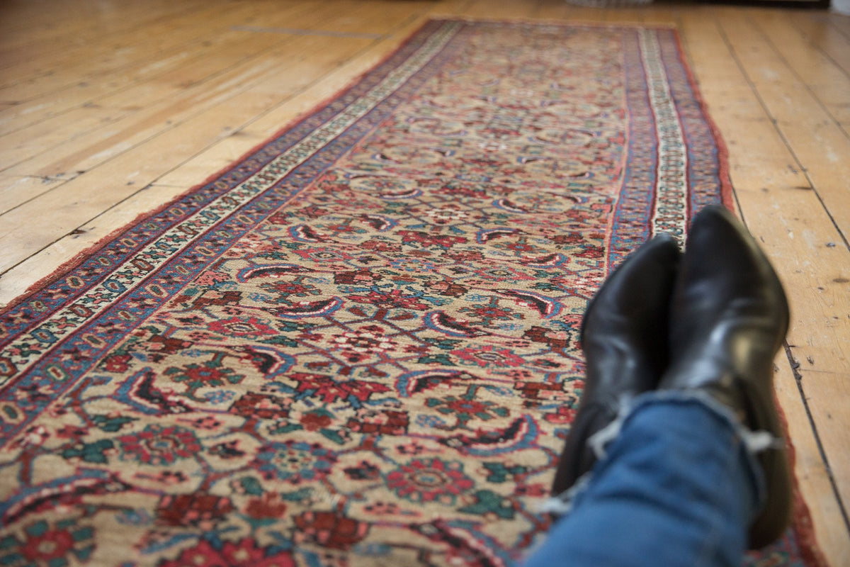3x14.5 Antique Bijar Rug Runner