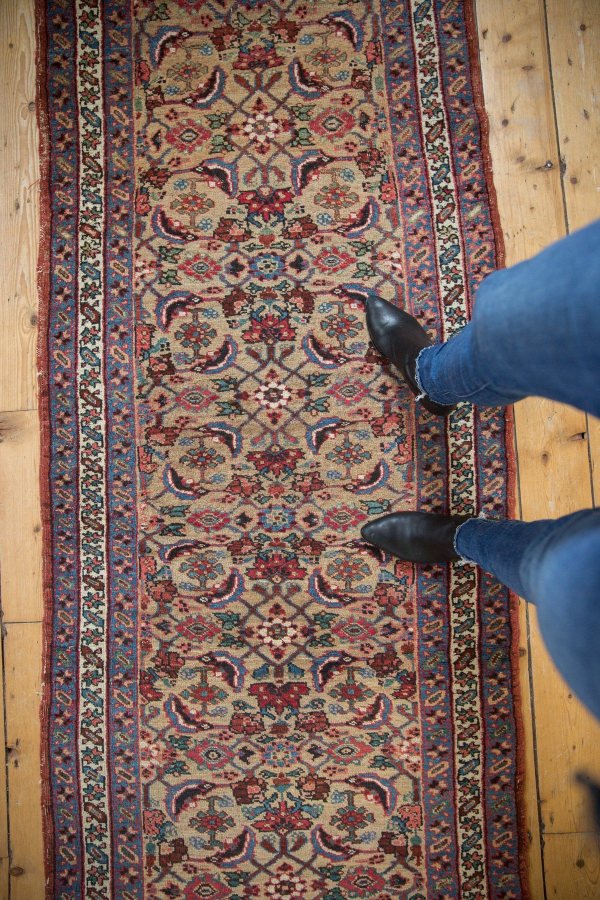 3x14.5 Antique Bijar Rug Runner