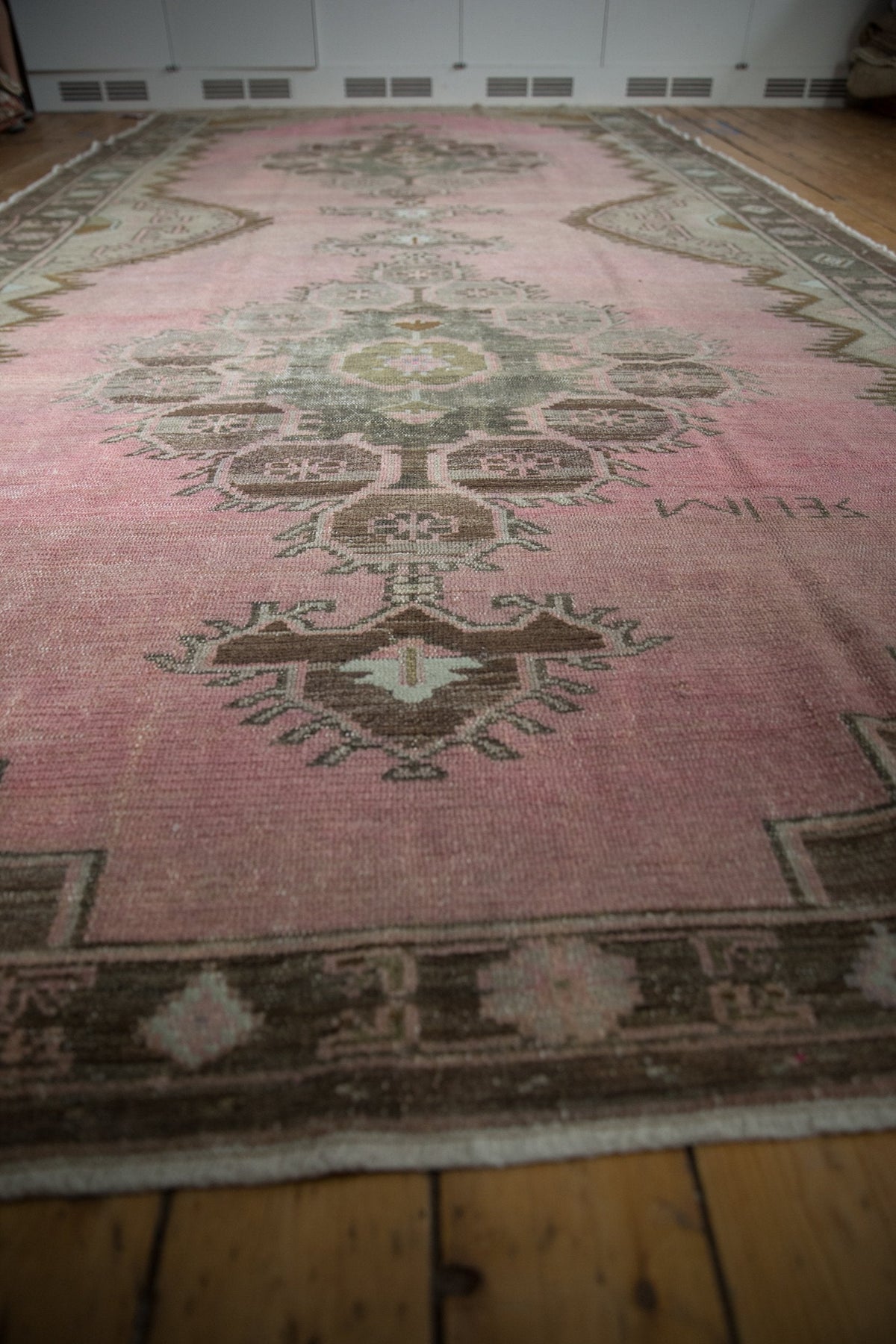 7.5x15.5 Vintage Distressed Kars Carpet Runner