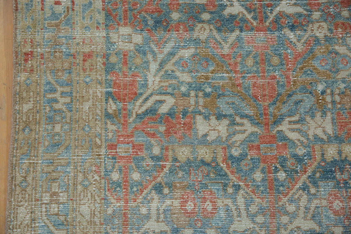 4x13.5 Vintage Distressed Hamadan Rug Runner
