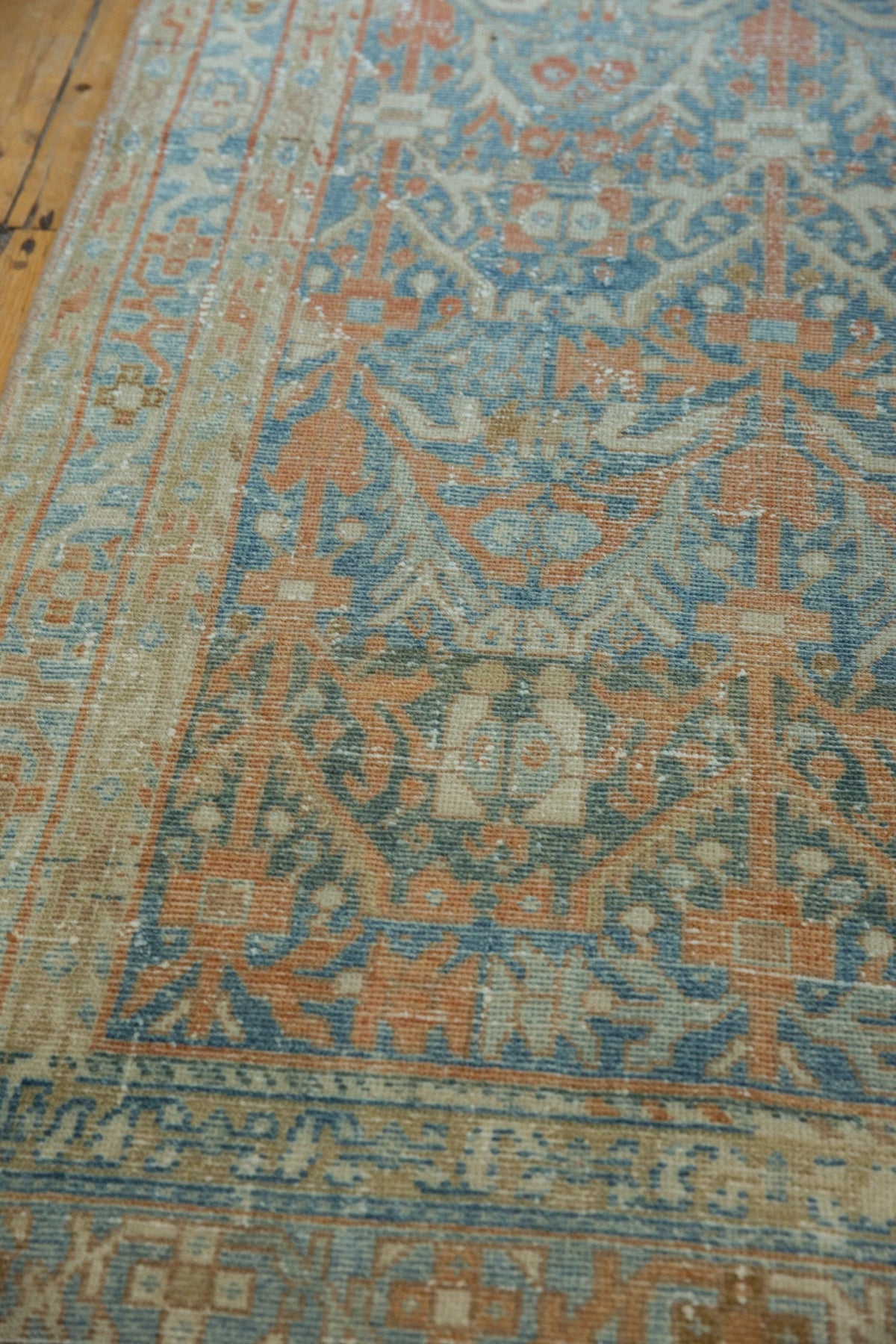 4x13.5 Vintage Distressed Hamadan Rug Runner
