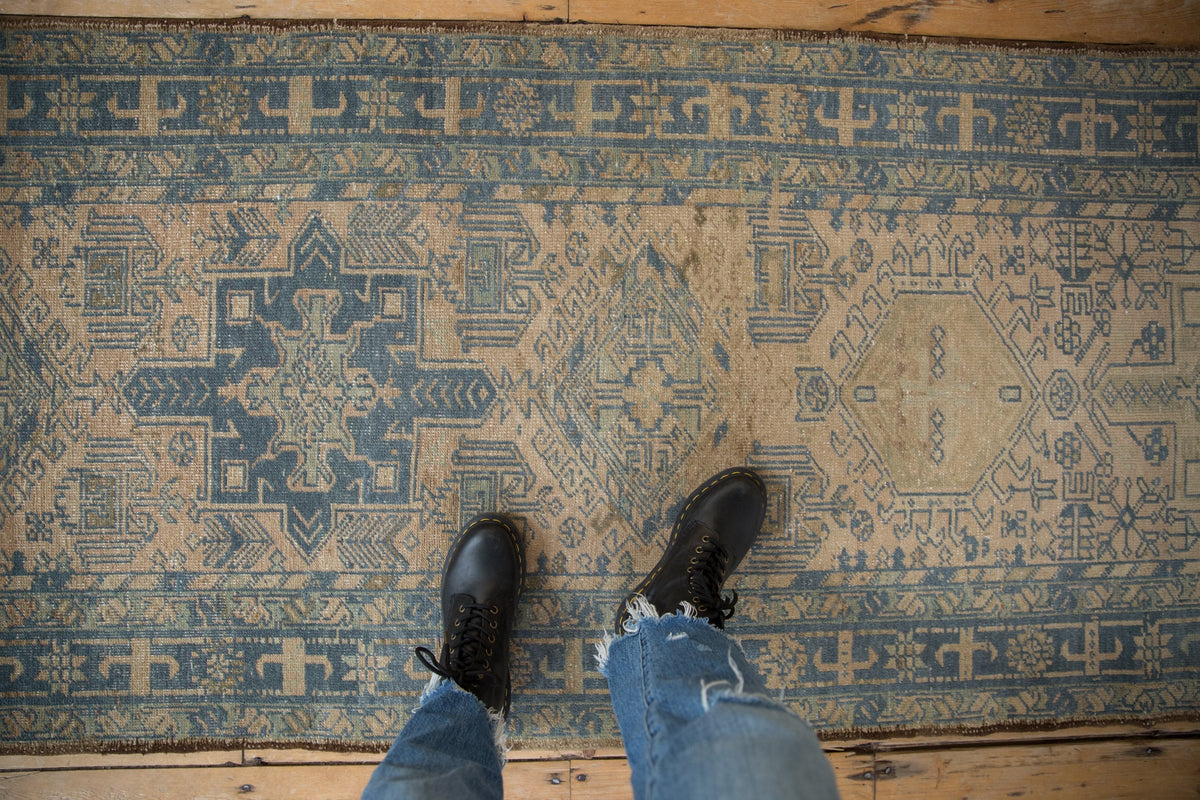 3x11 Vintage Distressed Karaja Rug Runner
