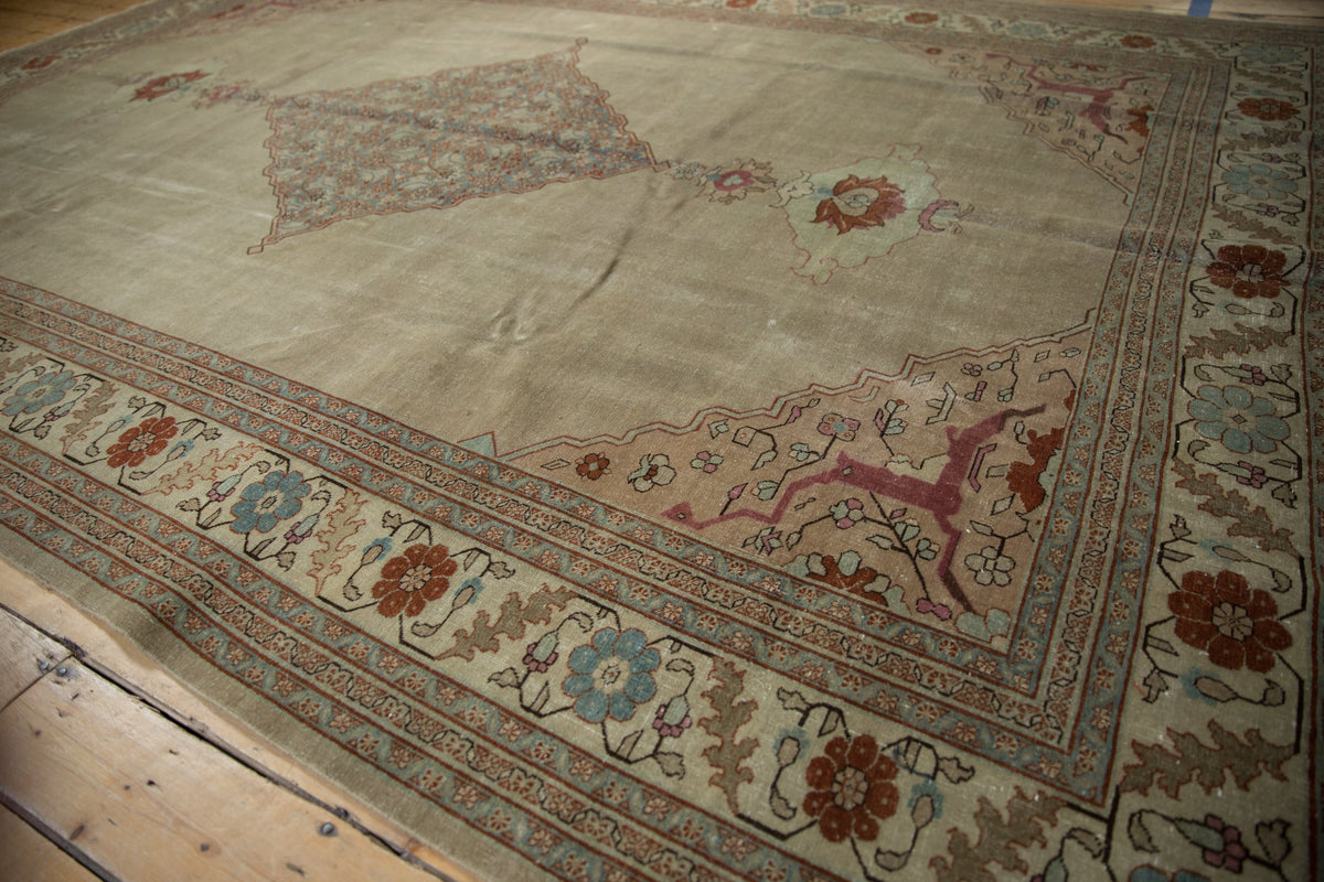 8x12 Vintage Distressed Tabriz Carpet