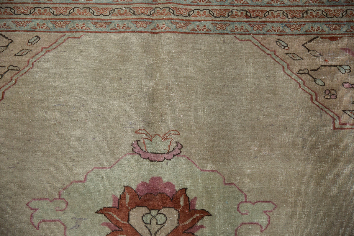 8x12 Vintage Distressed Tabriz Carpet
