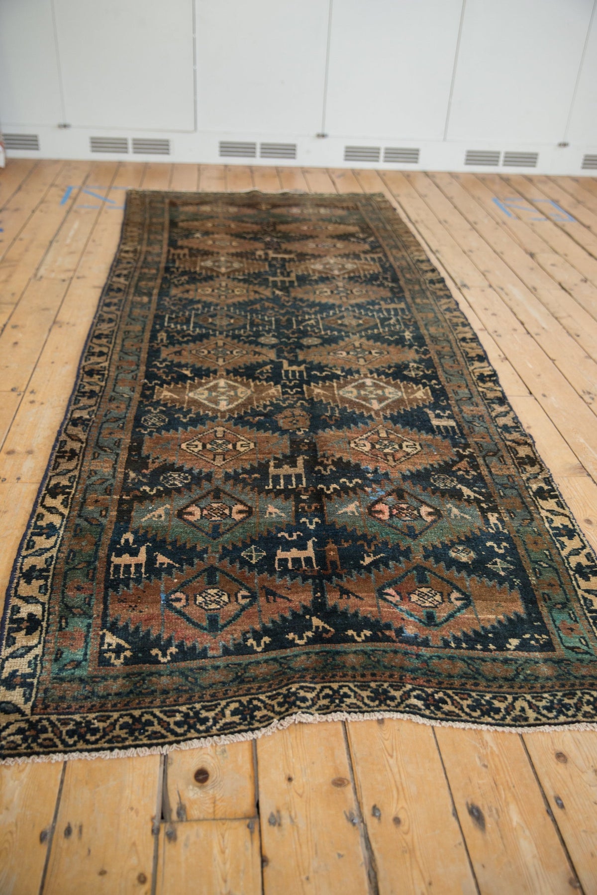 4x10.5 Vintage Distressed Kurd Rug Runner
