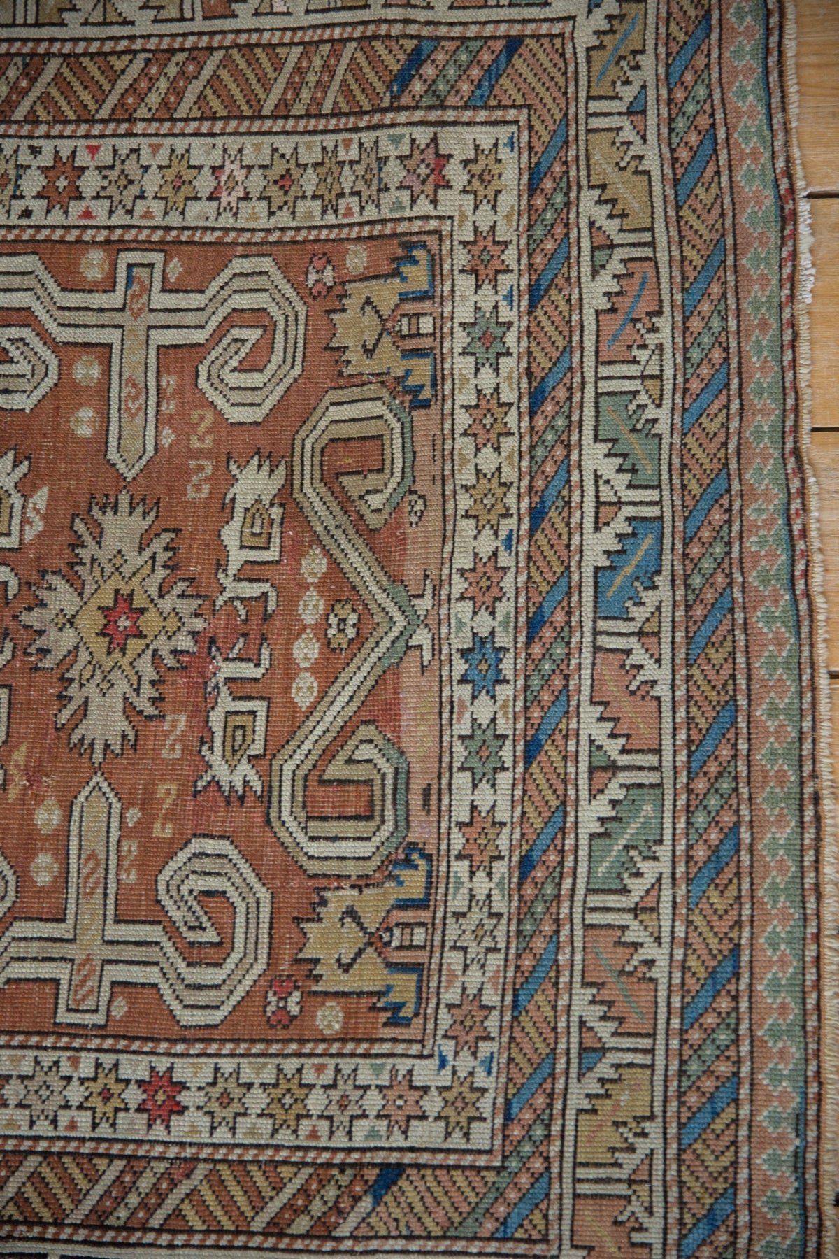 3.5x5.5 Antique Distressed Shirvan Rug