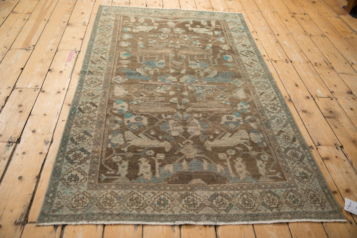 4x6.5 Vintage Distressed Hamadan Rug