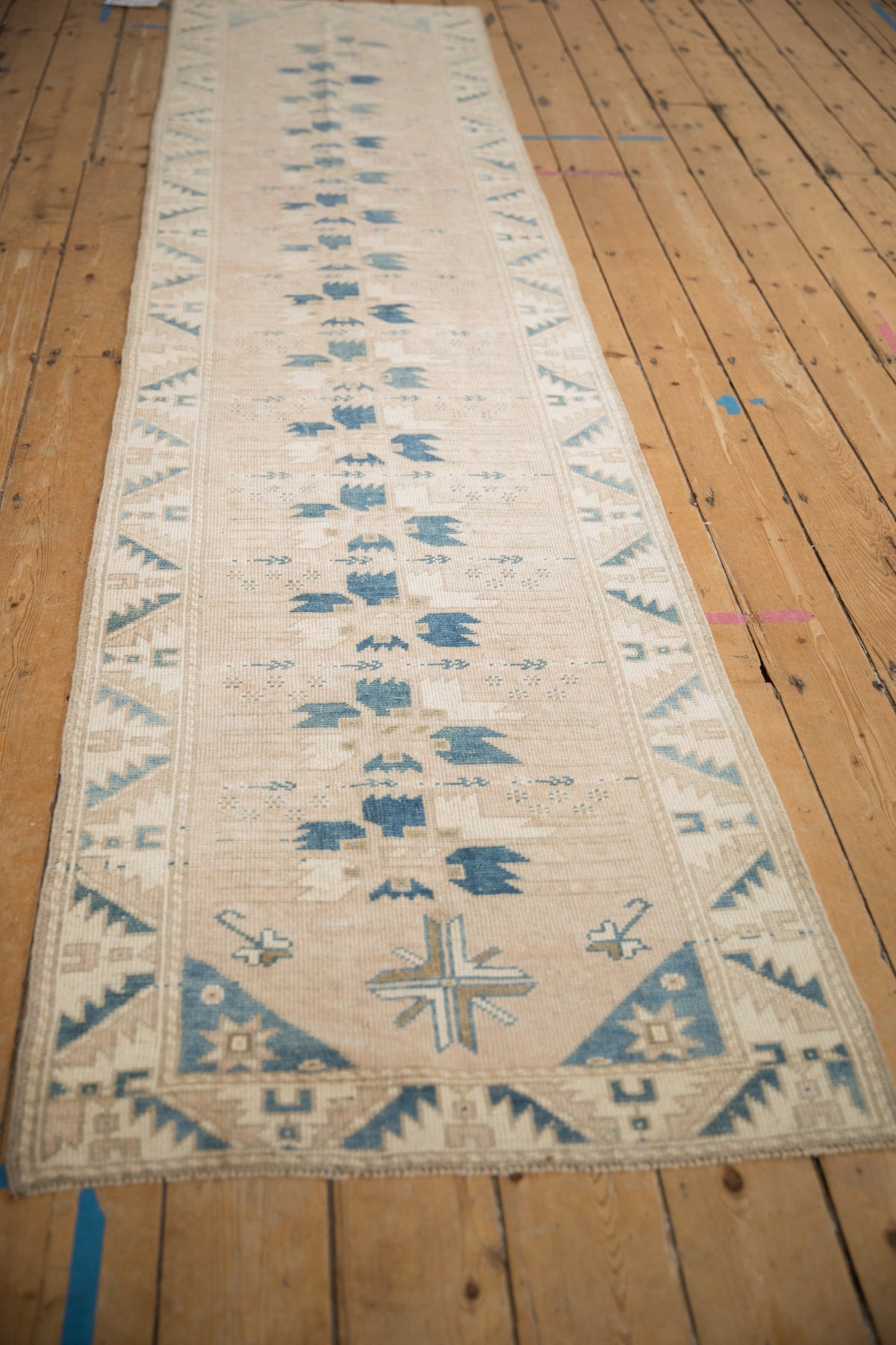 2.5x11.5 Vintage Distressed Oushak Rug Runner