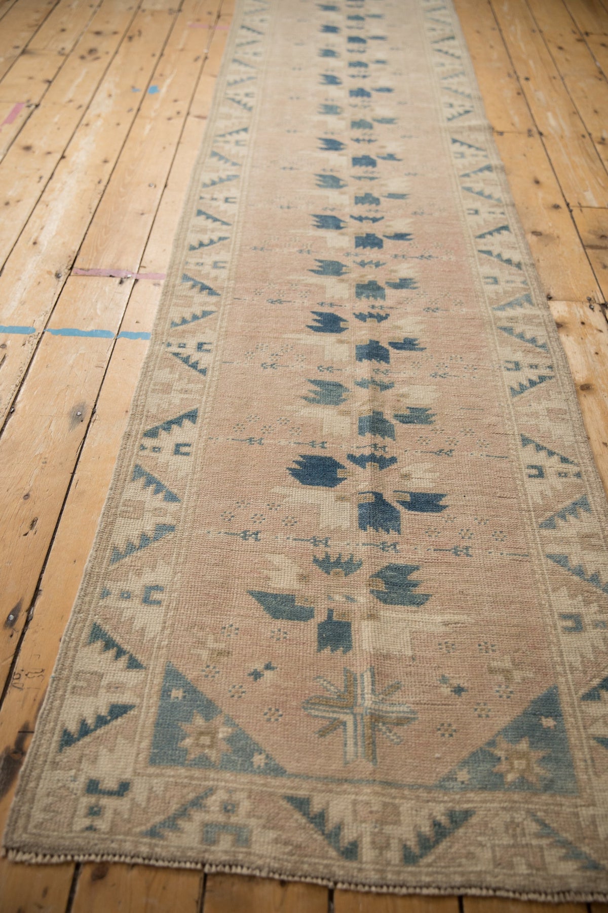 2.5x11.5 Vintage Distressed Oushak Rug Runner