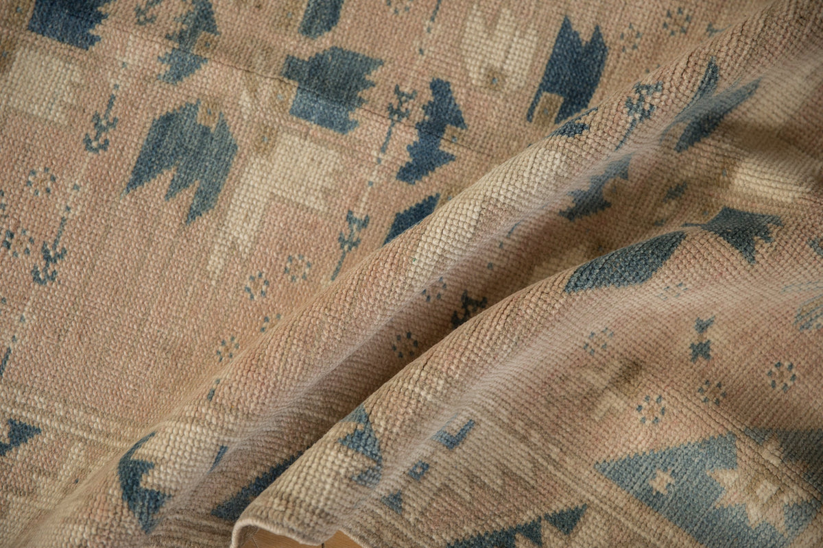 2.5x11.5 Vintage Distressed Oushak Rug Runner