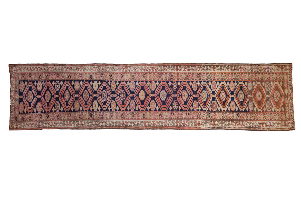 3.5x14 Vintage Distressed Kurd Rug Runner