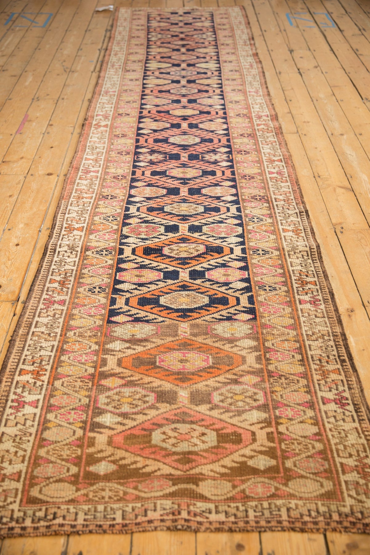 3.5x14 Vintage Distressed Kurd Rug Runner