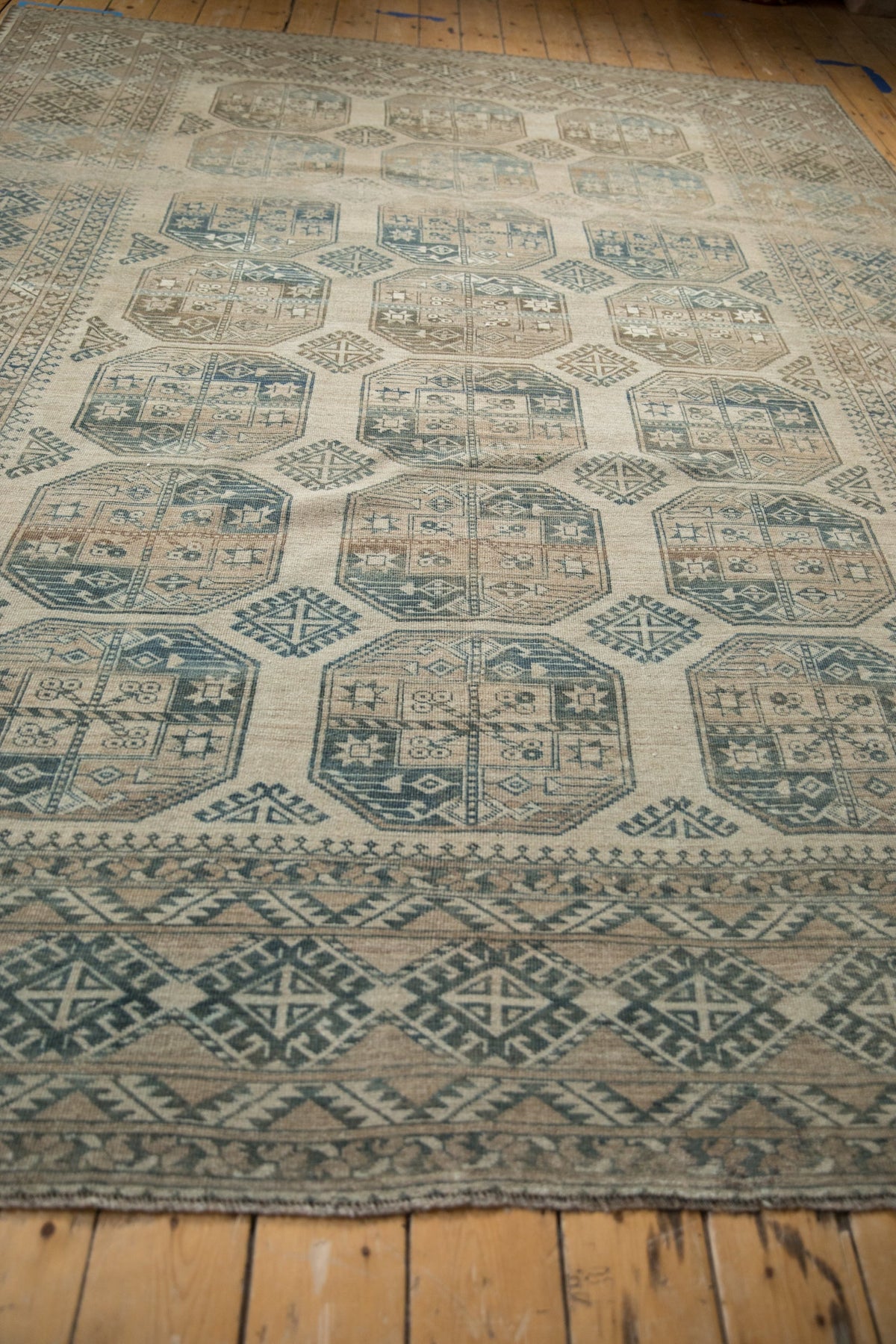 8.5x11.5 Vintage Distressed Ersari Carpet