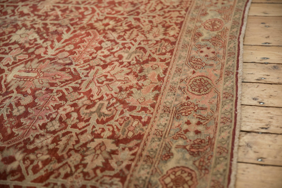 8x11.5 Vintage Fine Distressed Heriz Carpet