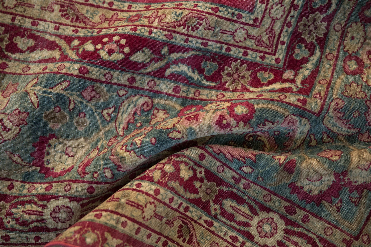 8.5x11.5 Antique Distressed Yezd Carpet
