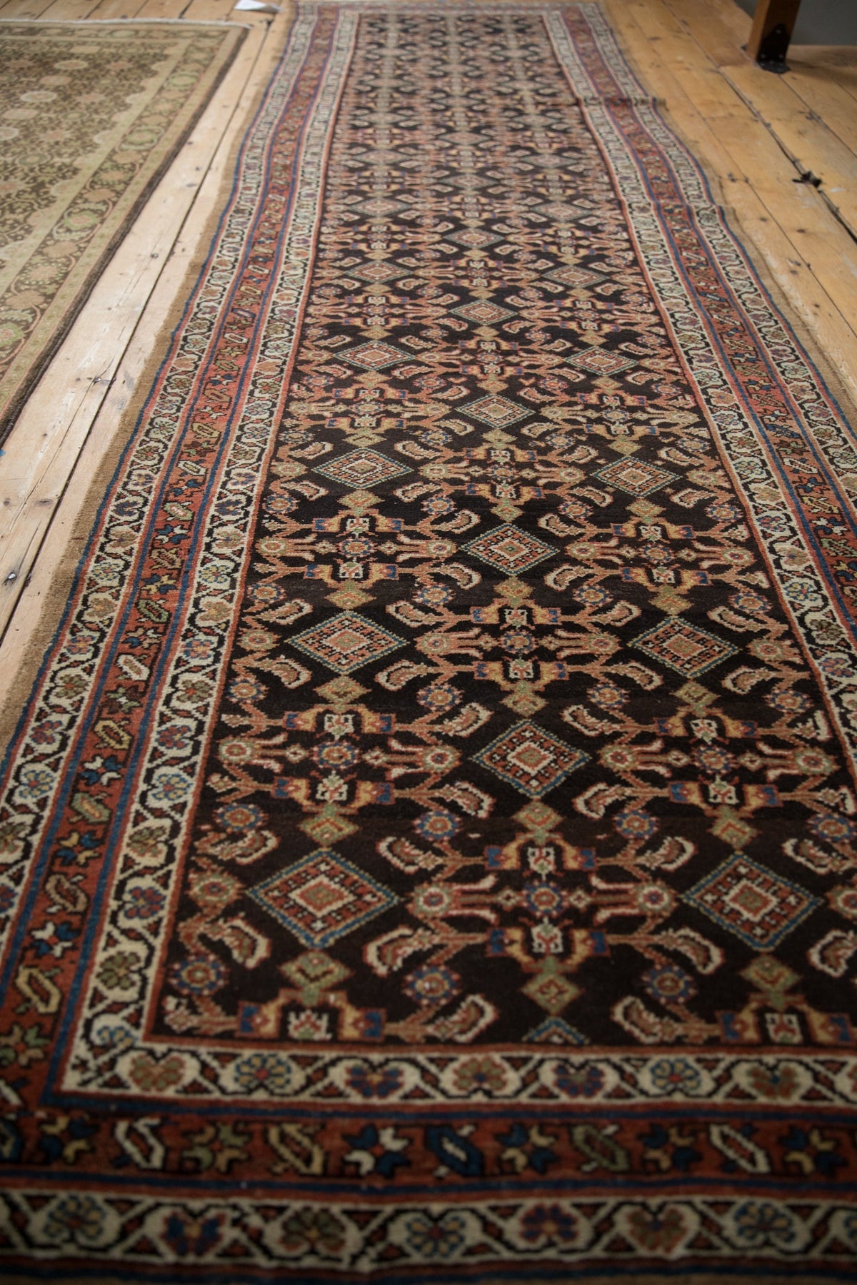 3.5x11.5 Antique Hamadan Rug Runner