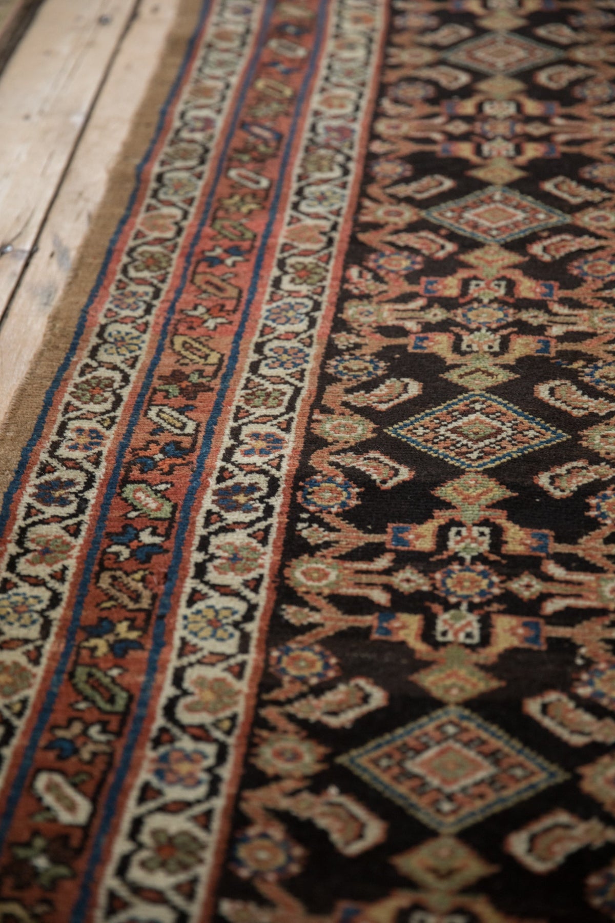 3.5x11.5 Antique Hamadan Rug Runner