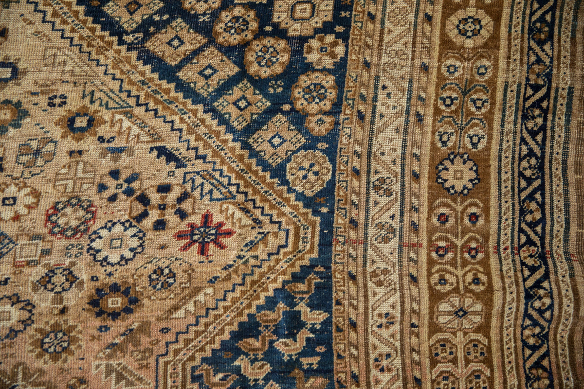 7.5x9.5 Vintage Distressed Qashqai Carpet